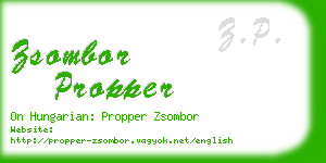 zsombor propper business card